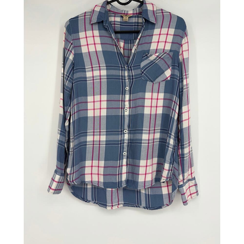 Woolrich roll tab flannel button down